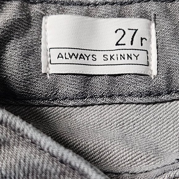 Gap 1969 Always Skinny Jeans Womens Size 27 Low Rise Gray Denim Pants - Picture 5 of 5